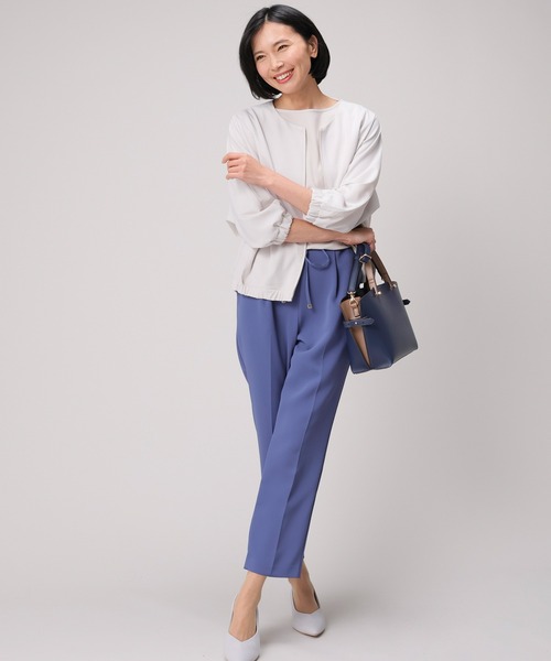 GLACIER lusso(グラシアルッソ)の「8分袖ドルマンブルゾン(ブルゾン・レディース・アイボリー/ブラック/カーキ/グレイッシュベージュ・S/M/L/LL)」の11枚目の写真