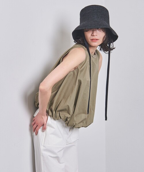 UNITED ARROWS(ユナイテッドアローズ)の「バルーン ノースリーブ ブラウス(シャツ/ブラウス・レディース・ブラック/ホワイト/オリーブ・FREE)」の3枚目の写真