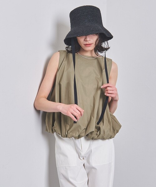 UNITED ARROWS(ユナイテッドアローズ)の「バルーン ノースリーブ ブラウス(シャツ/ブラウス・レディース・ブラック/ホワイト/オリーブ・FREE)」の4枚目の写真