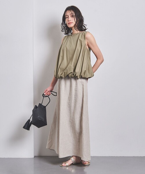 UNITED ARROWS(ユナイテッドアローズ)の「バルーン ノースリーブ ブラウス(シャツ/ブラウス・レディース・ブラック/ホワイト/オリーブ・FREE)」の7枚目の写真