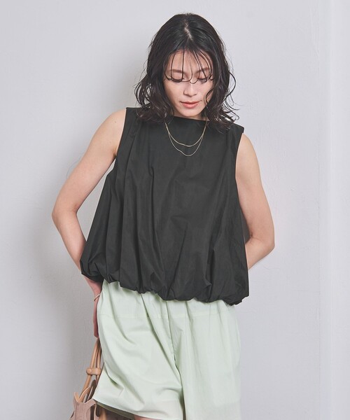 UNITED ARROWS(ユナイテッドアローズ)の「バルーン ノースリーブ ブラウス(シャツ/ブラウス・レディース・ブラック/ホワイト/オリーブ・FREE)」の12枚目の写真