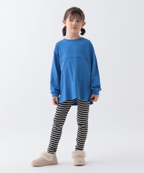 BAYFLOW（ベイフロー）の「[プチプラ★\1791］新色入荷!!ベーシックBIG TEE（KIDS）（Tシャツ/カットソー・キッズ・パープル/オフホワイト/チャコール/ナチュラル/グリーン/ブルー/ブラック/レッド・120cm/130cm/140cm/110cm/150cm）」の9枚目の写真