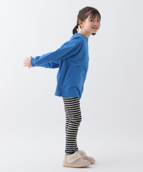 BAYFLOW（ベイフロー）の「[プチプラ★\1791］新色入荷!!ベーシックBIG TEE（KIDS）（Tシャツ/カットソー・キッズ・パープル/オフホワイト/チャコール/ナチュラル/グリーン/ブルー/ブラック/レッド・120cm/130cm/140cm/110cm/150cm）」の10枚目の写真