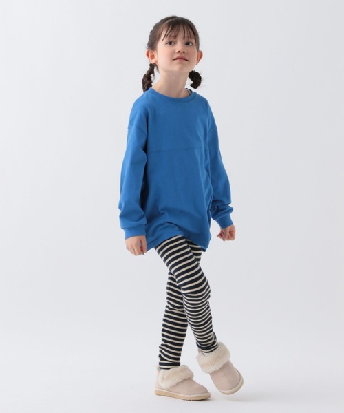 BAYFLOW（ベイフロー）の「[プチプラ★\1791］新色入荷!!ベーシックBIG TEE（KIDS）（Tシャツ/カットソー・キッズ・パープル/オフホワイト/チャコール/ナチュラル/グリーン/ブルー/ブラック/レッド・120cm/130cm/140cm/110cm/150cm）」の11枚目の写真