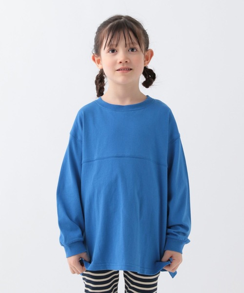 BAYFLOW（ベイフロー）の「[プチプラ★\1791］新色入荷!!ベーシックBIG TEE（KIDS）（Tシャツ/カットソー・キッズ・パープル/オフホワイト/チャコール/ナチュラル/グリーン/ブルー/ブラック/レッド・120cm/130cm/140cm/110cm/150cm）」の12枚目の写真