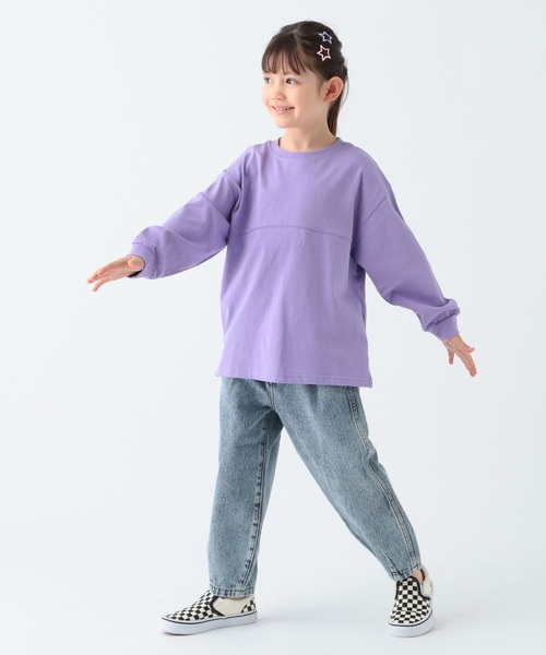 BAYFLOW（ベイフロー）の「[プチプラ★\1791］新色入荷!!ベーシックBIG TEE（KIDS）（Tシャツ/カットソー・キッズ・パープル/オフホワイト/チャコール/ナチュラル/グリーン/ブルー/ブラック/レッド・120cm/130cm/140cm/110cm/150cm）」の15枚目の写真