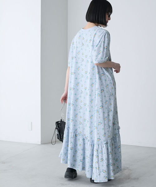forksy.（フォルクシー）の「【forksy.】フラワープリントフリルワンピース（ワンピース・レディース・ピンク/ブルー/オフホワイト/チャコール・FREE）」の21枚目の写真