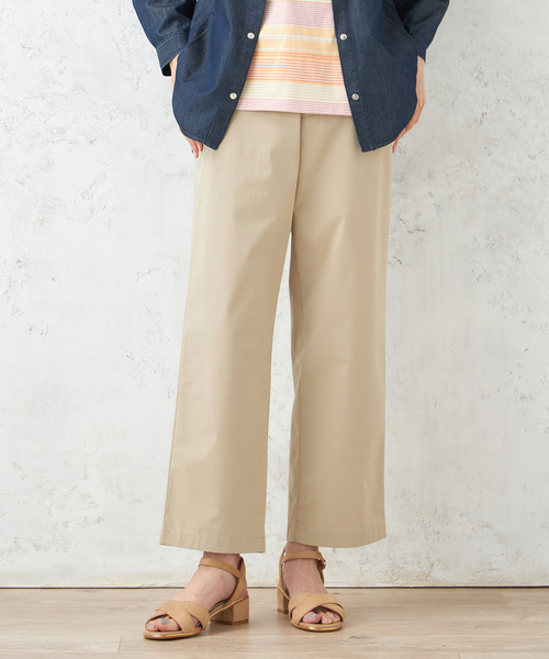 DECOY SINCE 1981(デコイシンスイチキュウハチイチ)の「ストレッチストレートパンツ(スラックス・レディース・ベージュ/ネイビー・64/67/70)」の3枚目の写真