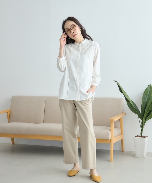 DECOY SINCE 1981(デコイシンスイチキュウハチイチ)の「ストレッチストレートパンツ(スラックス・レディース・ベージュ/ネイビー・64/67/70)」の19枚目の写真