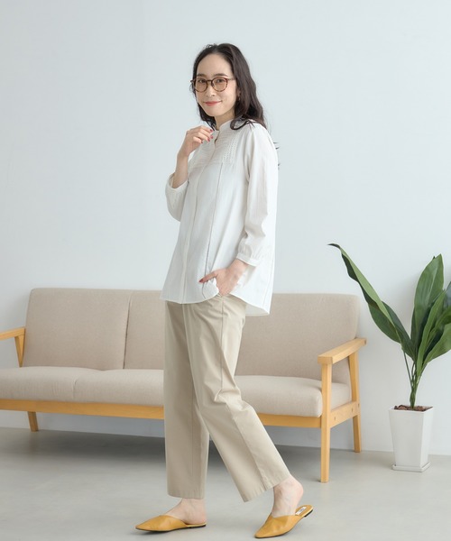 DECOY SINCE 1981(デコイシンスイチキュウハチイチ)の「ストレッチストレートパンツ(スラックス・レディース・ベージュ/ネイビー・64/67/70)」の21枚目の写真