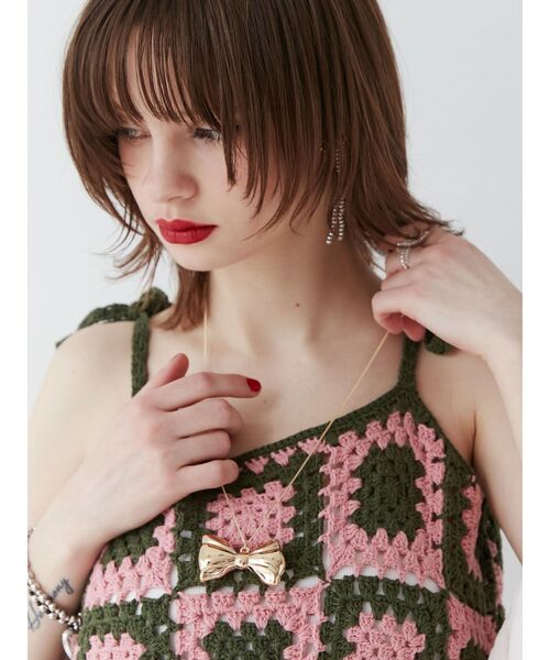 jouetie(ジュエティ)の「リボンネックレス(ネックレス・レディース・ゴールド/シルバー・FREE)」の4枚目の写真