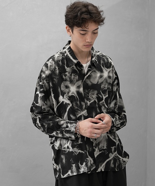 やち＊プロフ必読　すのチルBIG　柄シャツ４点セット　 Man MinoriTY】 ニュアンス花柄ドルマンシャツ ドルマン シャツ メンズ 総