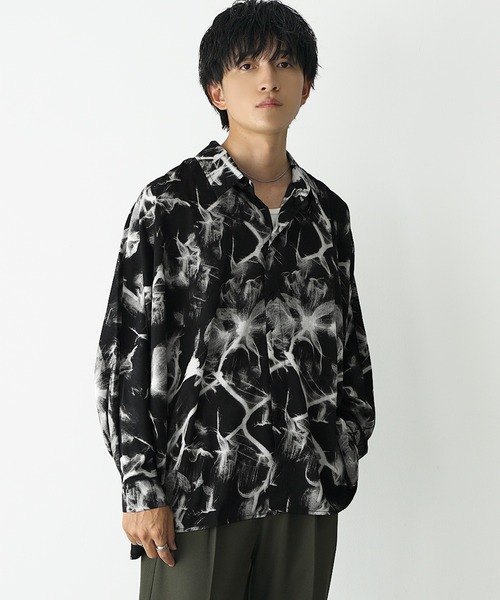 MinoriTY】 ニュアンス花柄ドルマンシャツ ドルマン シャツ メンズ 総