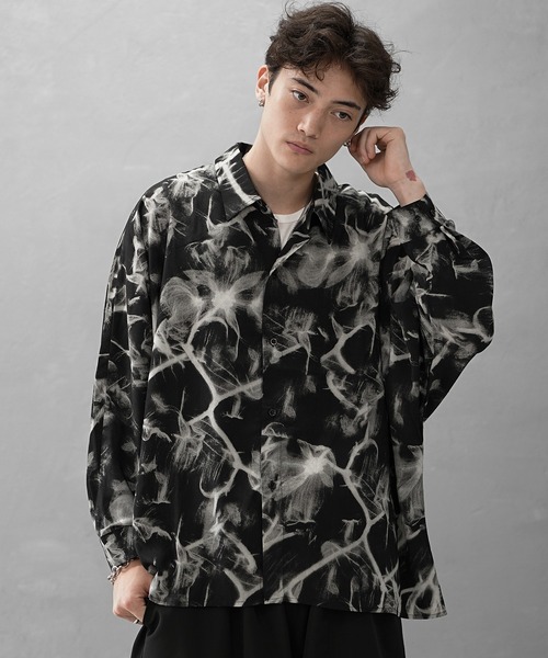 MinoriTY】 ニュアンス花柄ドルマンシャツ ドルマン シャツ メンズ 総