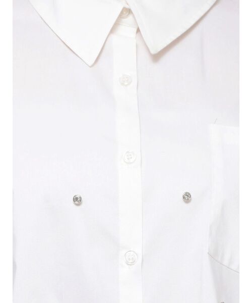 GYDA（ジェイダ）の「ビジュースタッズショートLOOSE シャツ（シャツ/ブラウス・レディース・オフホワイト/ブルー・FREE）」の7枚目の写真