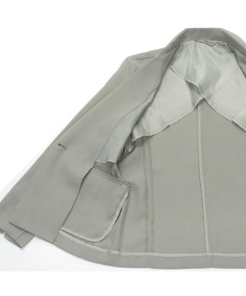 TOKYO SHIRTS(トウキョウシャツ)の「レディスジャケット 長袖シングル(テーラードジャケット・レディース・ライトグリーン/アッシュブラウン・L/M)」の14枚目の写真