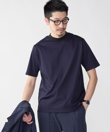 【美品】nbb Weekend モックネックシャツ ネイビー 新品 NBB WEEKEND モックネック2 濃紺Ω