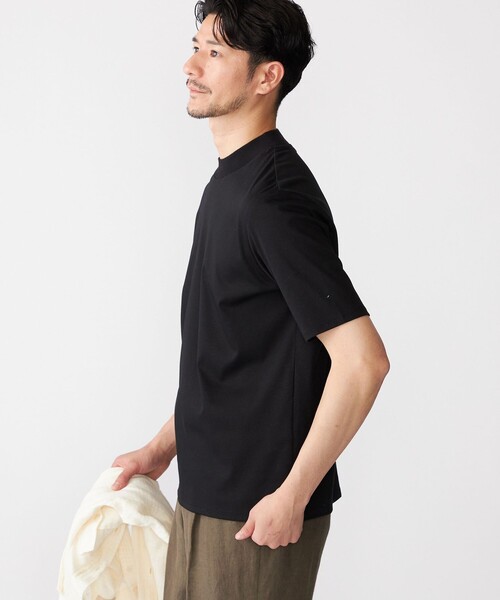 SHIPS(シップス)の「SHIPS: ALBINI モックネック ショートスリーブ Tシャツ(Tシャツ/カットソー・メンズ・ブラック/ネイビー/ホワイト・SMALL/MEDIUM/LARGE/X-LARGE)」の6枚目の写真