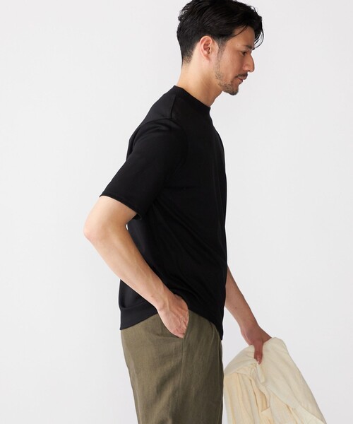 SHIPS(シップス)の「SHIPS: ALBINI モックネック ショートスリーブ Tシャツ(Tシャツ/カットソー・メンズ・ブラック/ネイビー/ホワイト・SMALL/MEDIUM/LARGE/X-LARGE)」の9枚目の写真