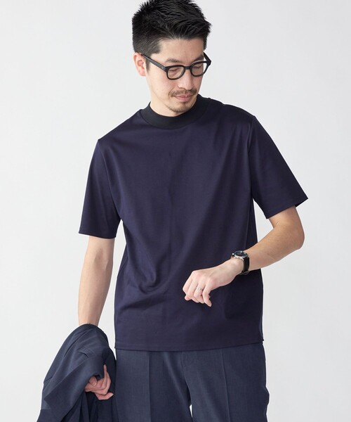 SHIPS: ALBINI モックネック ショートスリーブ Tシャツ（Tシャツ
