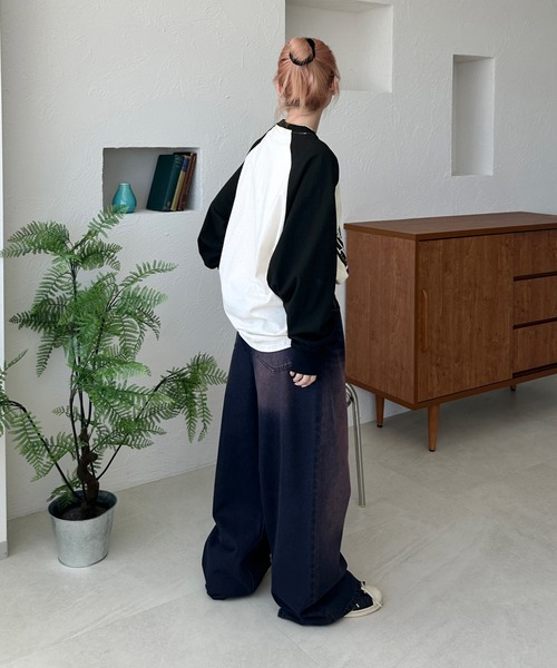 sedacle（セダクル）の「アソートラグランロンT（Tシャツ/カットソー・メンズ・ブルー/チャコールグレー/ブラック/レッド/ブラウン・MEDIUM/SMALL/LARGE）」の9枚目の写真