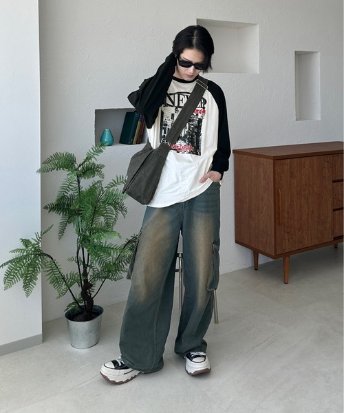 sedacle（セダクル）の「アソートラグランロンT（Tシャツ/カットソー・メンズ・ブルー/チャコールグレー/ブラック/レッド/ブラウン・MEDIUM/SMALL/LARGE）」の13枚目の写真