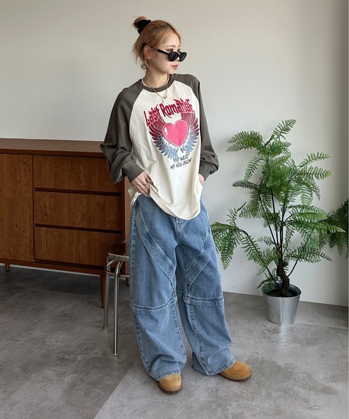 sedacle（セダクル）の「アソートラグランロンT（Tシャツ/カットソー・メンズ・ブルー/チャコールグレー/ブラック/レッド/ブラウン・MEDIUM/SMALL/LARGE）」の17枚目の写真