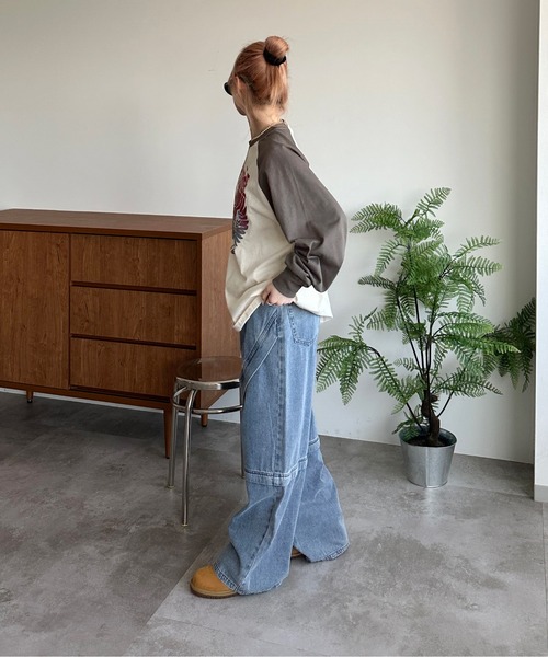 sedacle（セダクル）の「アソートラグランロンT（Tシャツ/カットソー・メンズ・ブルー/チャコールグレー/ブラック/レッド/ブラウン・MEDIUM/SMALL/LARGE）」の19枚目の写真