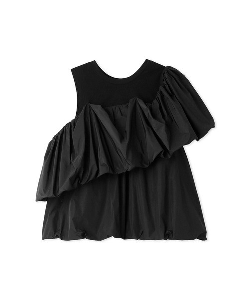 emmi（エミ）の「eco 2wayギャザードッキングブラウス（シャツ/ブラウス・レディース・ブラック/オフホワイト・FREE）」の17枚目の写真