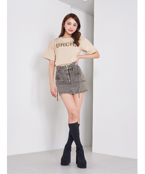 Darich(ダーリッチ)の「ボックスロゴTシャツ(Tシャツ/カットソー・レディース・ブラック/ベージュ/ホワイト・FREE)」の8枚目の写真