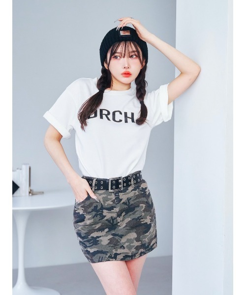 Darich(ダーリッチ)の「ボックスロゴTシャツ(Tシャツ/カットソー・レディース・ブラック/ベージュ/ホワイト・FREE)」の4枚目の写真