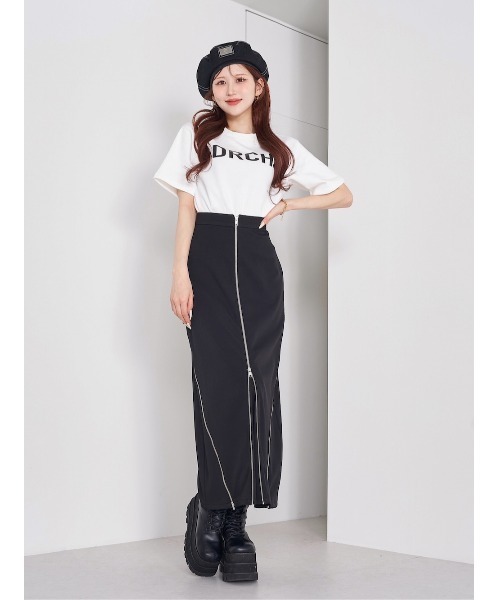 Darich(ダーリッチ)の「ボックスロゴTシャツ(Tシャツ/カットソー・レディース・ブラック/ベージュ/ホワイト・FREE)」の11枚目の写真
