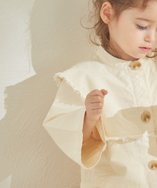 sea and shells by pairmanon(シーアンドシェルズバイペアマノン)の「【sea and shells by pairmanon】フリンジ ビッグカラー セットアップ(その他ベビーウェア・キッズ・ベージュ/アイボリー/イエロー・80/110/90/100)」の5枚目の写真