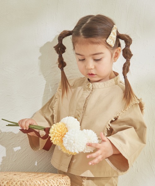 sea and shells by pairmanon(シーアンドシェルズバイペアマノン)の「【sea and shells by pairmanon】フリンジ ビッグカラー セットアップ(その他ベビーウェア・キッズ・ベージュ/アイボリー/イエロー・80/110/90/100)」の9枚目の写真