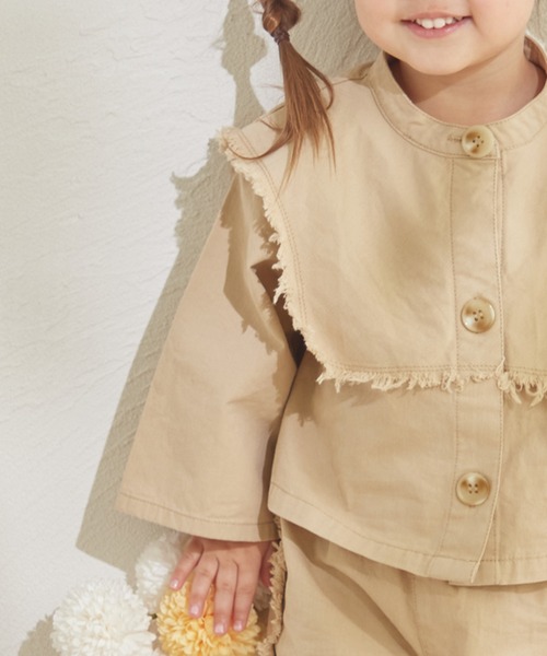 sea and shells by pairmanon(シーアンドシェルズバイペアマノン)の「【sea and shells by pairmanon】フリンジ ビッグカラー セットアップ(その他ベビーウェア・キッズ・ベージュ/アイボリー/イエロー・80/110/90/100)」の11枚目の写真