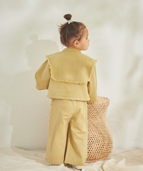 sea and shells by pairmanon(シーアンドシェルズバイペアマノン)の「【sea and shells by pairmanon】フリンジ ビッグカラー セットアップ(その他ベビーウェア・キッズ・ベージュ/アイボリー/イエロー・80/110/90/100)」の15枚目の写真