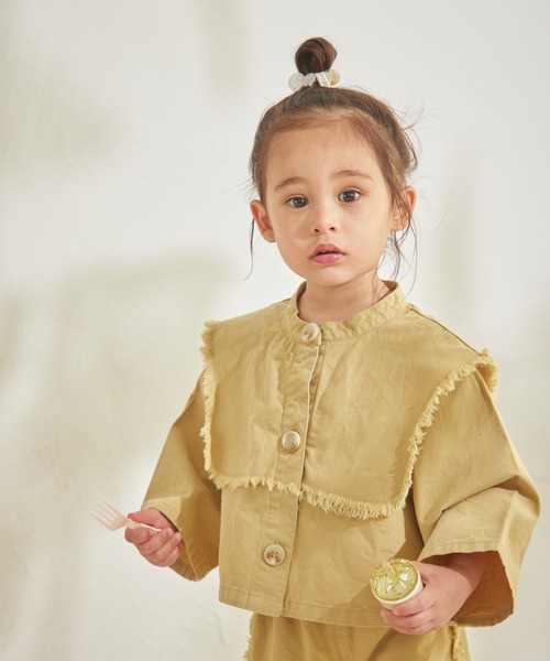 sea and shells by pairmanon(シーアンドシェルズバイペアマノン)の「【sea and shells by pairmanon】フリンジ ビッグカラー セットアップ(その他ベビーウェア・キッズ・ベージュ/アイボリー/イエロー・80/110/90/100)」の19枚目の写真