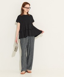 coca（coca）（コカ）の「＼26ss新色追加／ 異素材切り替え2段フリルTシャツ（Tシャツ/カットソー）」