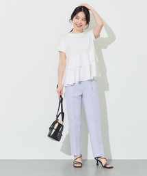 coca（coca）（コカ）の「＼26ss新色追加／ 異素材切り替え2段フリルTシャツ（Tシャツ/カットソー）」