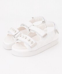 Feroux（フェルゥ）の「パールポイントツイード／キルティング サンダル（サンダル）」