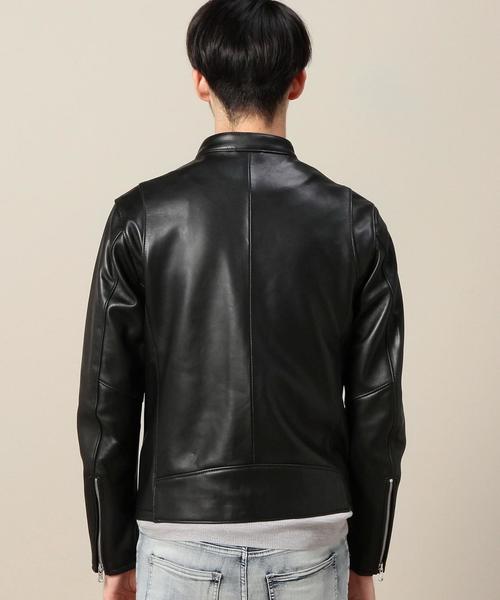 BEAUTY&YOUTH UNITED ARROWS(ビューティーアンドユースユナイテッドアローズ)の「BY シープ シングルライダースジャケット◆(ライダースジャケット・メンズ・ブラック・LARGE/MEDIUM/SMALL/X-LARGE)」の4枚目の写真