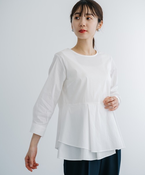 ANNA LUNA(アンナルナ)の「【ANNA LUNA】着るだけでスタイルアップ見えが叶う大人のフェミニンブラウス!(シャツ/ブラウス・レディース・オフホワイト/ブラック・LARGE/MEDIUM)」の12枚目の写真