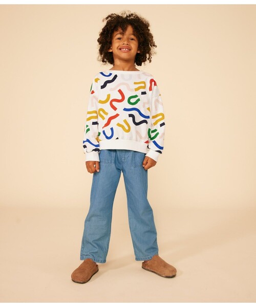 【セール】スウェットプリントプルオーバー（スウェット）｜PETIT BATEAU（プチバトー）