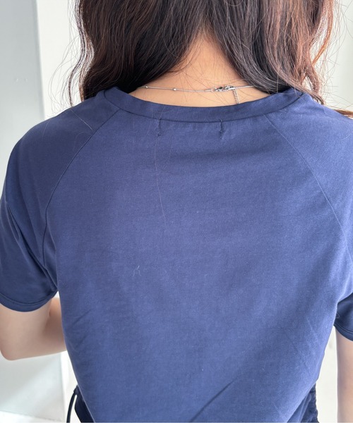 EPIMI E'PIMMY（エピミエピミー）の「ドロストラグランプリントTシャツ（Tシャツ/カットソー・レディース・ホワイト×ネイビー/アイボリー/ネイビー・MEDIUM）」の12枚目の写真