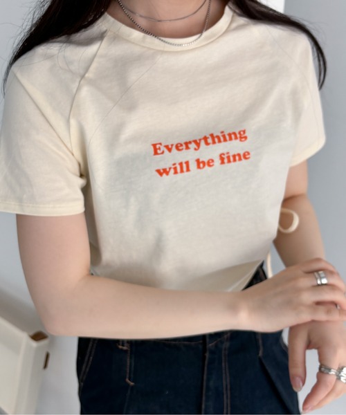 EPIMI E'PIMMY（エピミエピミー）の「ドロストラグランプリントTシャツ（Tシャツ/カットソー・レディース・ホワイト×ネイビー/アイボリー/ネイビー・MEDIUM）」の16枚目の写真