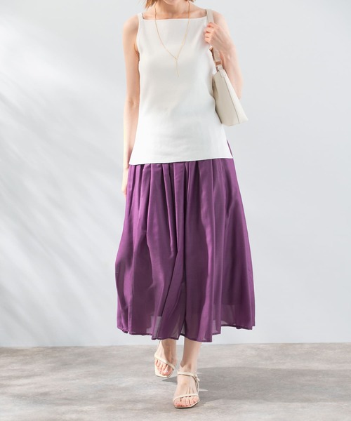 URBAN RESEARCH ROSSO WOMEN(アーバンリサーチ ロッソ)の「チンツギャザーフレアスカート(スカート・レディース・ブラック/ピンク/モカ/ブルー・FREE)」の10枚目の写真