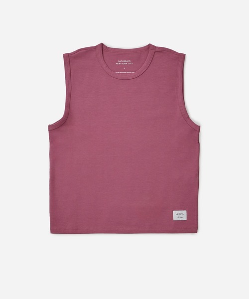Saturdays NYC(サタデーズ ニューヨークシティ )の「Martha Muscle Tank Top(タンクトップ・レディース・ホワイト/ネイビー/パープル・S/M)」の1枚目の写真