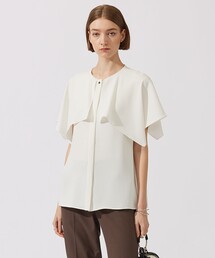 ICB（アイシービー）の「【UVカット・接触冷感・防シワ・洗える】エステルダブルクロス ハンカチーフスリーブブラウス（シャツ/ブラウス）」