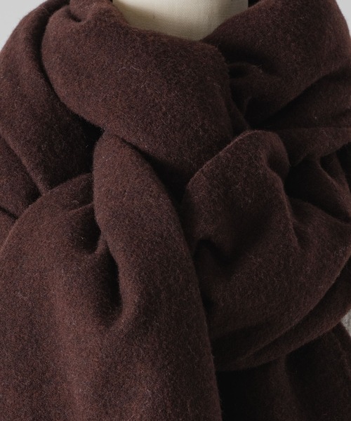 CASPER JOHN（キャスパージョン）の「Lamb wool100% muffler/ラムウール100%マフラー（マフラー・メンズ・ブラック/アイボリー/レッド/ブラウン・FREE）」の9枚目の写真