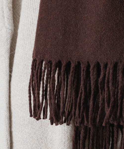 CASPER JOHN（キャスパージョン）の「Lamb wool100% muffler/ラムウール100%マフラー（マフラー・メンズ・ブラック/アイボリー/レッド/ブラウン・FREE）」の10枚目の写真